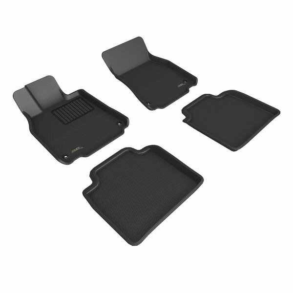 3D Maxpider R1 R2 Kagu Floor Mat Fits for 2013-2017 Lexus LS460L - Black L1LX04801509